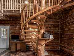 Amazing staircase lends treehouse feel to home