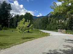 Road to future kayak launch/day use area